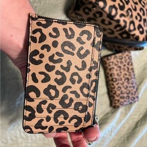 Kate Spade leopard purse and wallet set